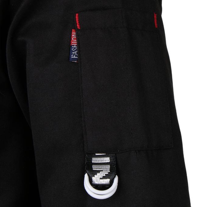 Men's Women's Long Sleeve Chef Jacket Coat Food Service XXXL Black