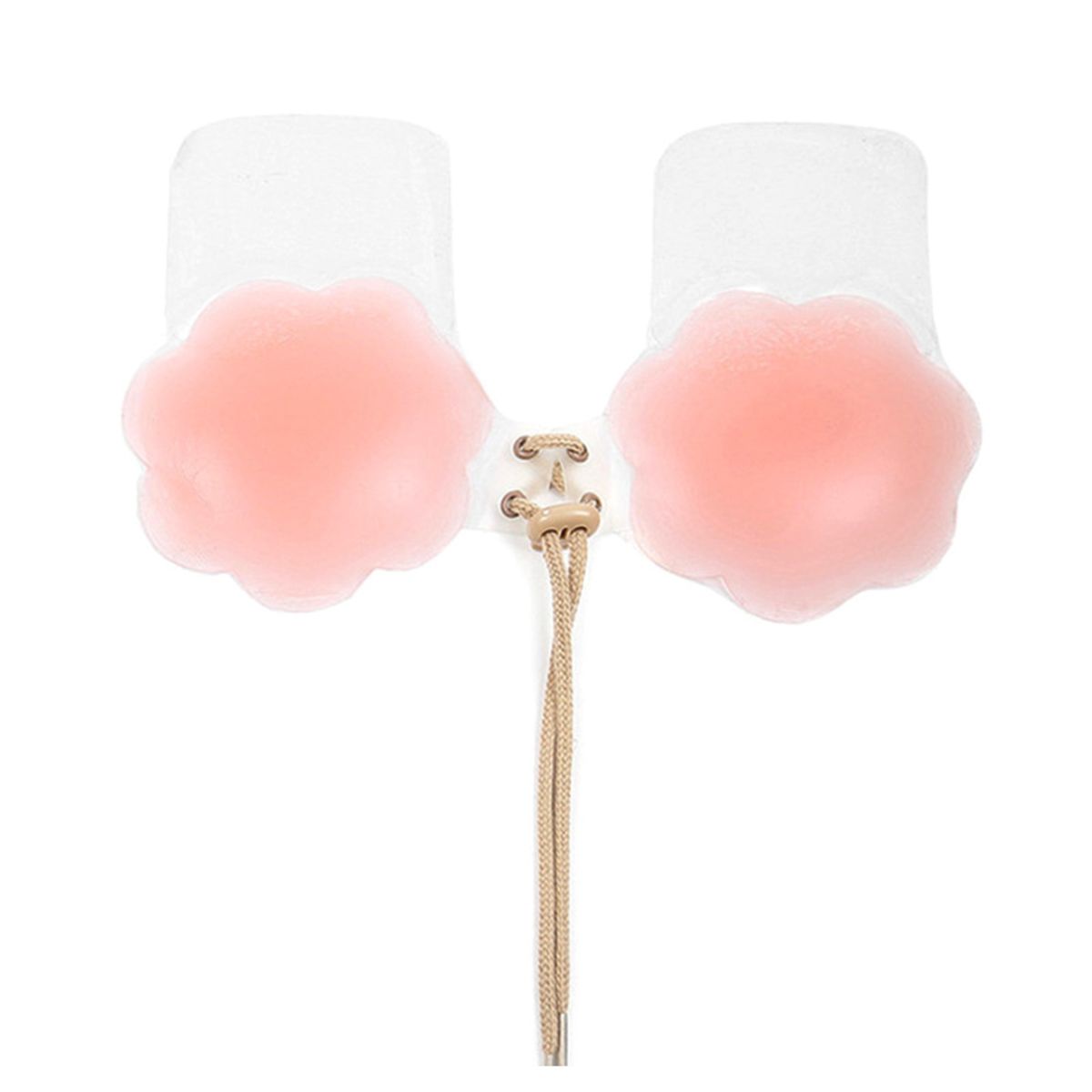 Pair 100mm Drawstring Silicone Chest Stickers Flower Shape