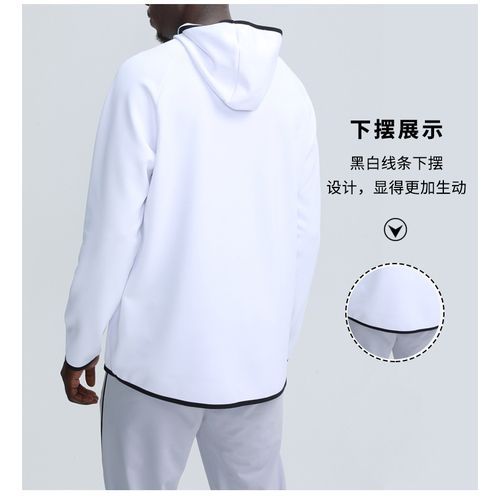 Men's Long Sleeve Hooded Sports Sweatshirt Stand Collar Odinkat Top