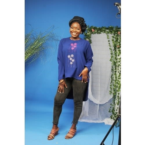 Ladies Embroidery Top - Short Front And Long Back