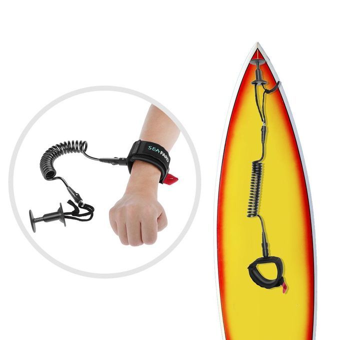 2x Body Board Leash 5ft 5.5mm Coiled Wrist  Leash For Surfing Surf