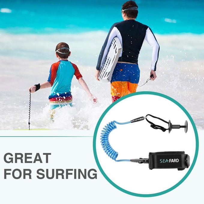 2x Body Board Leash 5ft 5.5mm Coiled Wrist  Leash For Surfing Surf