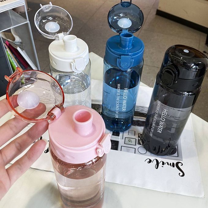 780ml  Y Ling Bi Y Le  Ups Sports Water Bottle Heat Resistant Water Bottle-transparent Black-24*7.35cm