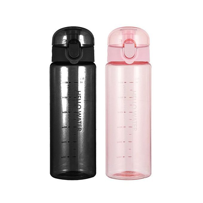 780ml  Y Ling Bi Y Le  Ups Sports Water Bottle Heat Resistant Water Bottle-transparent Black-24*7.35cm