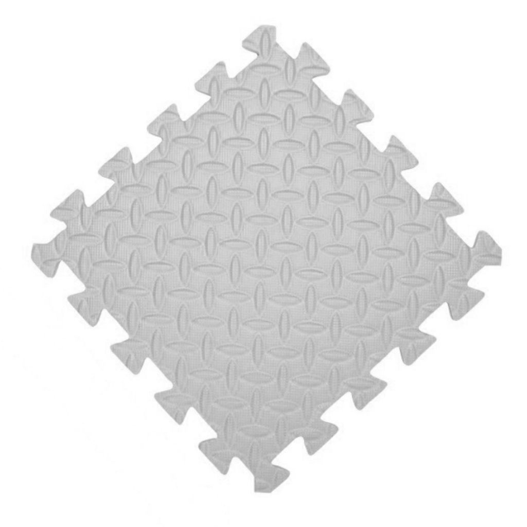 16pcs Floor Mat Exercise Gym Rubber Flooring Tiles Black