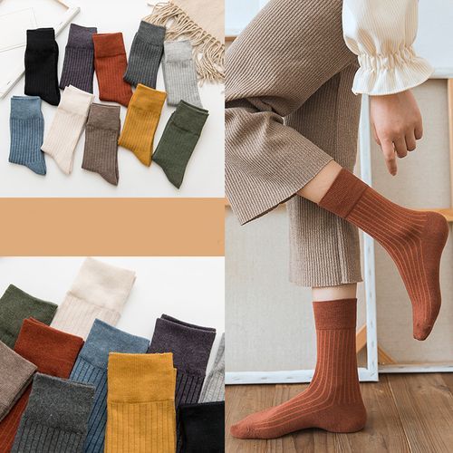 Women Autumn Winter Socks,Casual Cotton Sock 10 Pairs