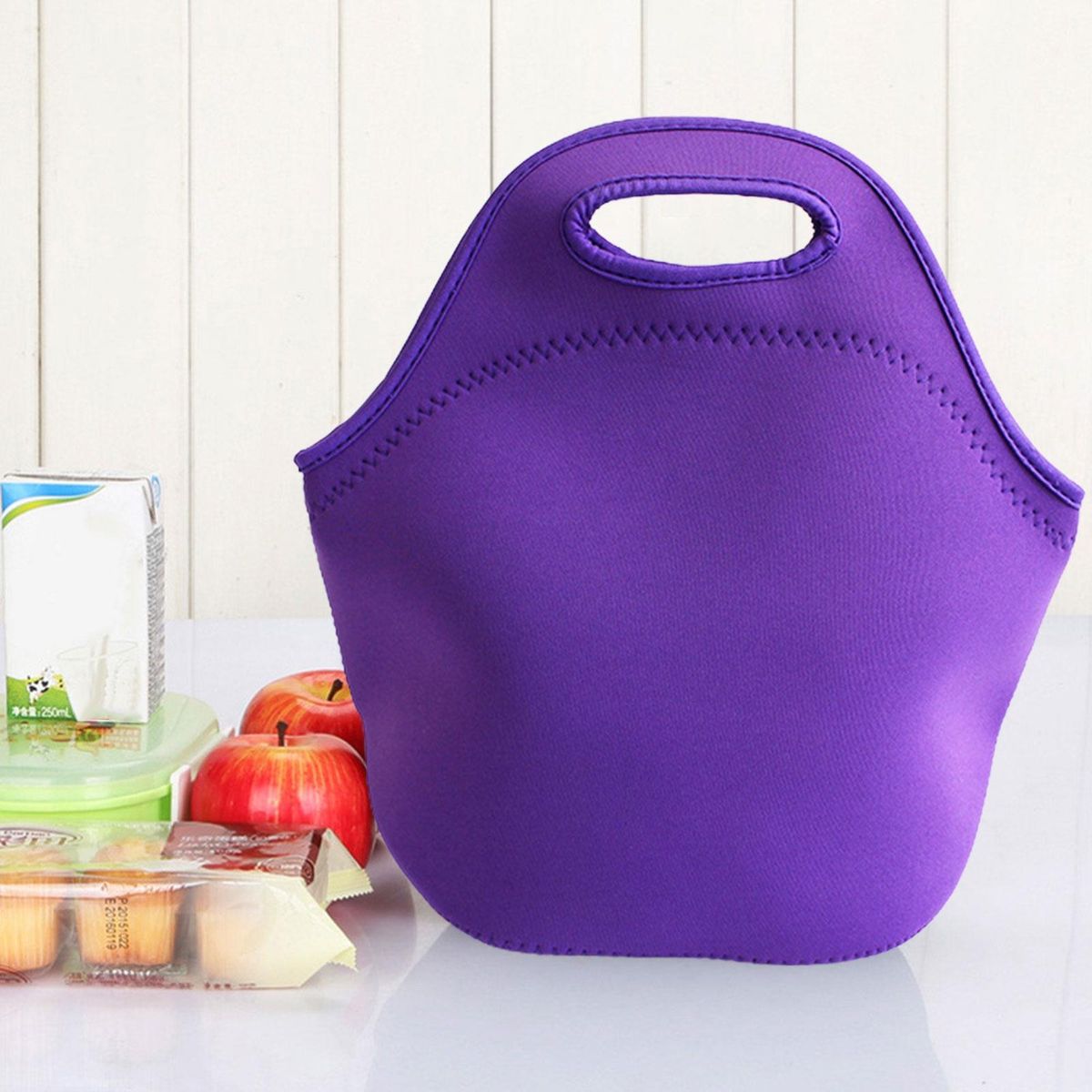 Lunch Pouch Bento Box Carrying Bag Picnic Basket Purple
