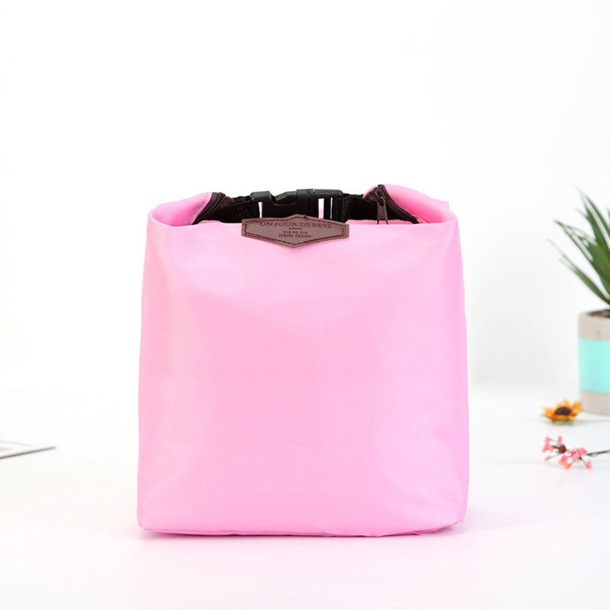 Insulated Lunch Bag School Students Thermal Bento Box Carrying Pouch Pink