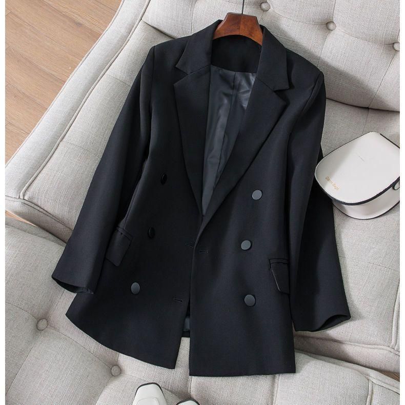 Suit Jacket for Women 2022 Autumn New Korean Style Internet Hot Casual Loose Drooping Black Suit Jacket British Style