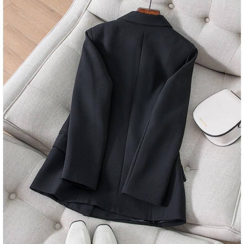 Suit Jacket for Women 2022 Autumn New Korean Style Internet Hot Casual Loose Drooping Black Suit Jacket British Style