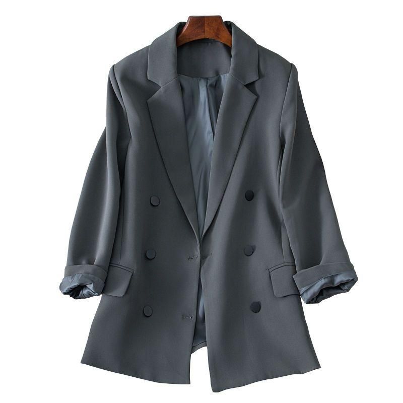 Suit Jacket for Women 2022 Autumn New Korean Style Internet Hot Casual Loose Drooping Black Suit Jacket British Style