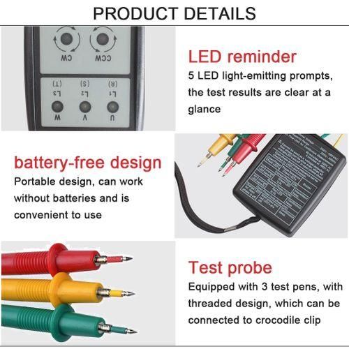 Three Phase Indicator 200V-600V AC Rotation