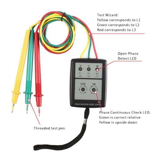 Three Phase Indicator 200V-600V AC Rotation