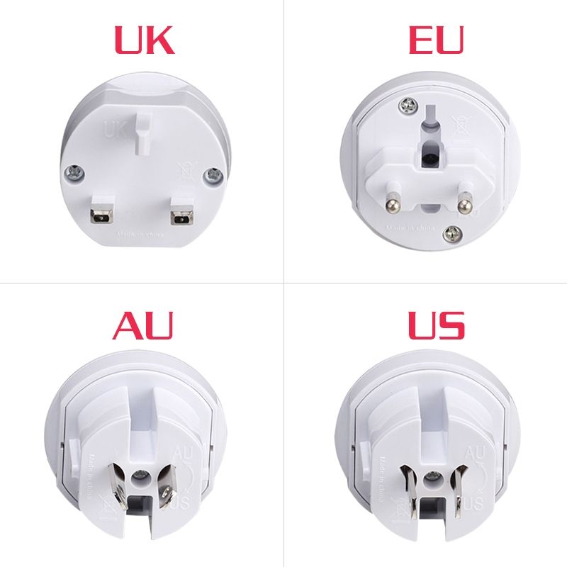 All In 1 EU + AU + UK + US Plug Travel Universal Adaptor(White)