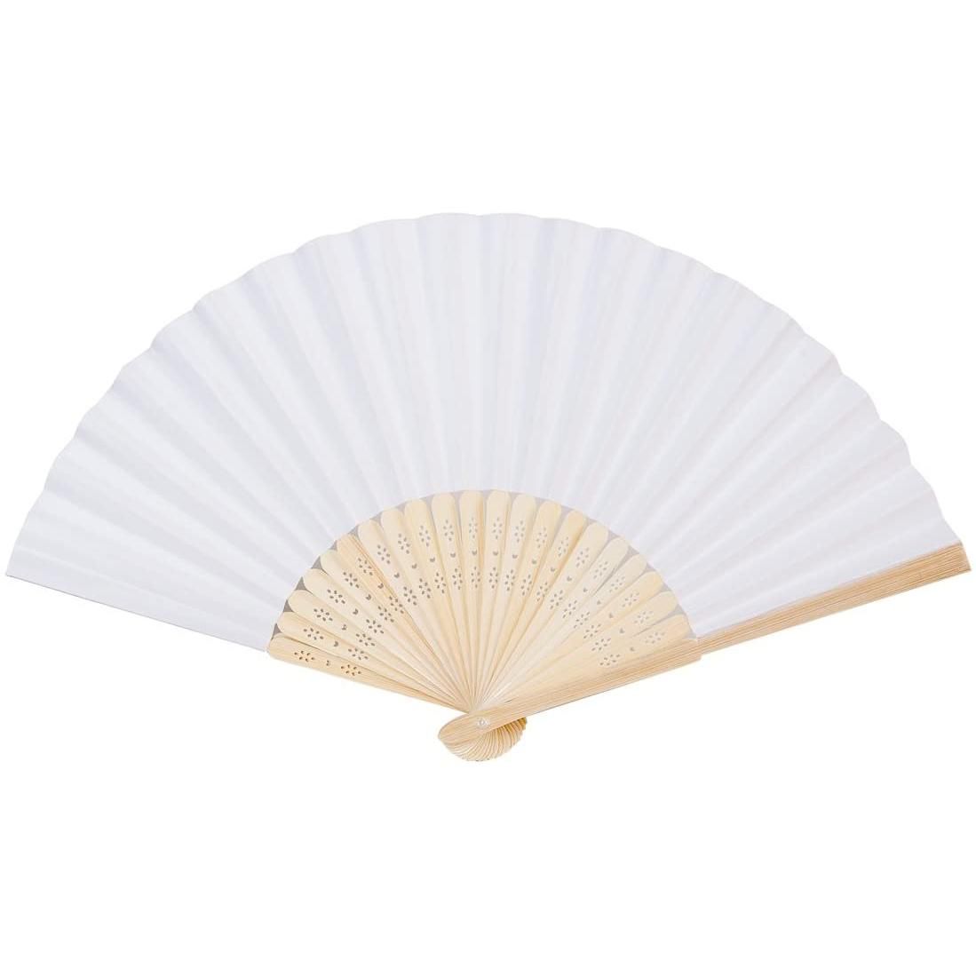 50PCS Folding Paper Hand Fan Ladies Baby Gift Party