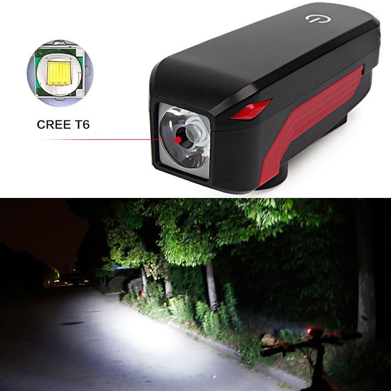 Bicycle Front Light Horn 350 Lemun 2000 Mah Loudly Usb 6