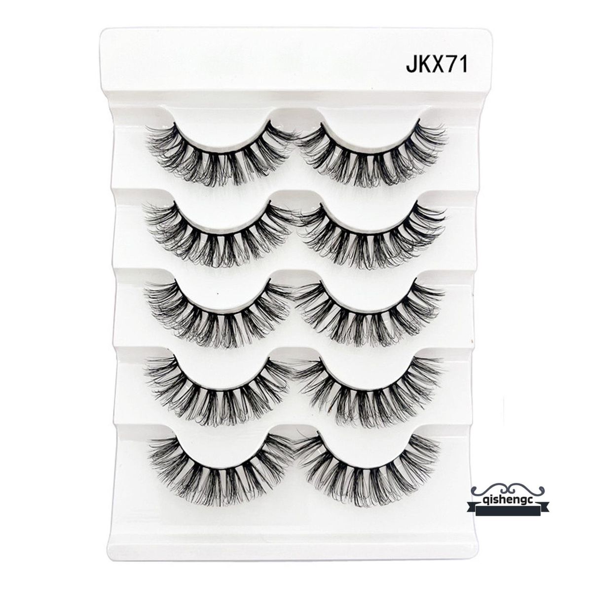 5 Pairs Natural Wispy Fake Eyelashes Multi-layer 3D Thick