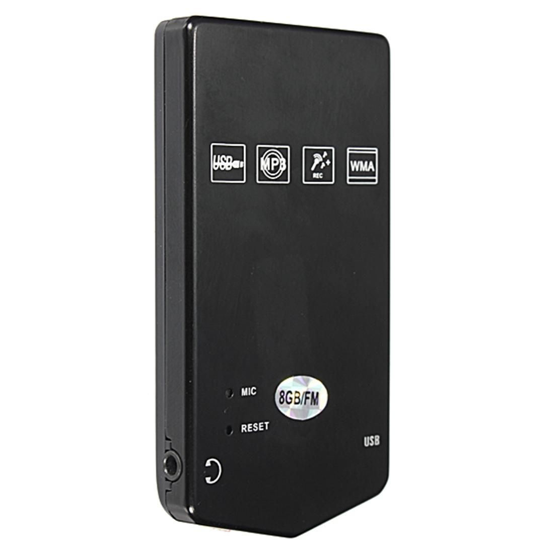 Mini Player 8GB MP3 LCD FM Radio Video Music Media Player Voice Recorder (Black) DNSHOP
