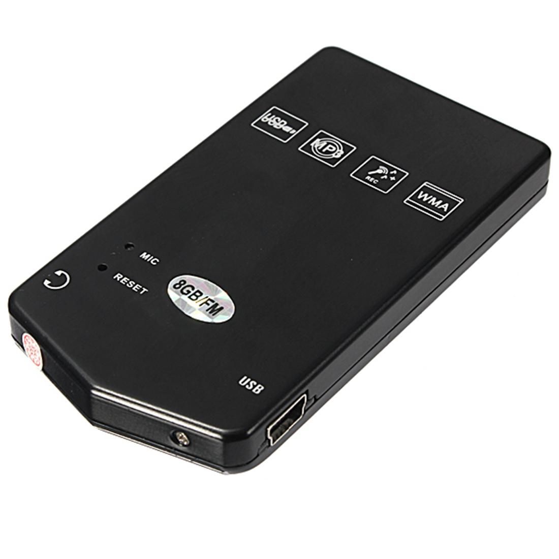 Mini Player 8GB MP3 LCD FM Radio Video Music Media Player Voice Recorder (Black) DNSHOP