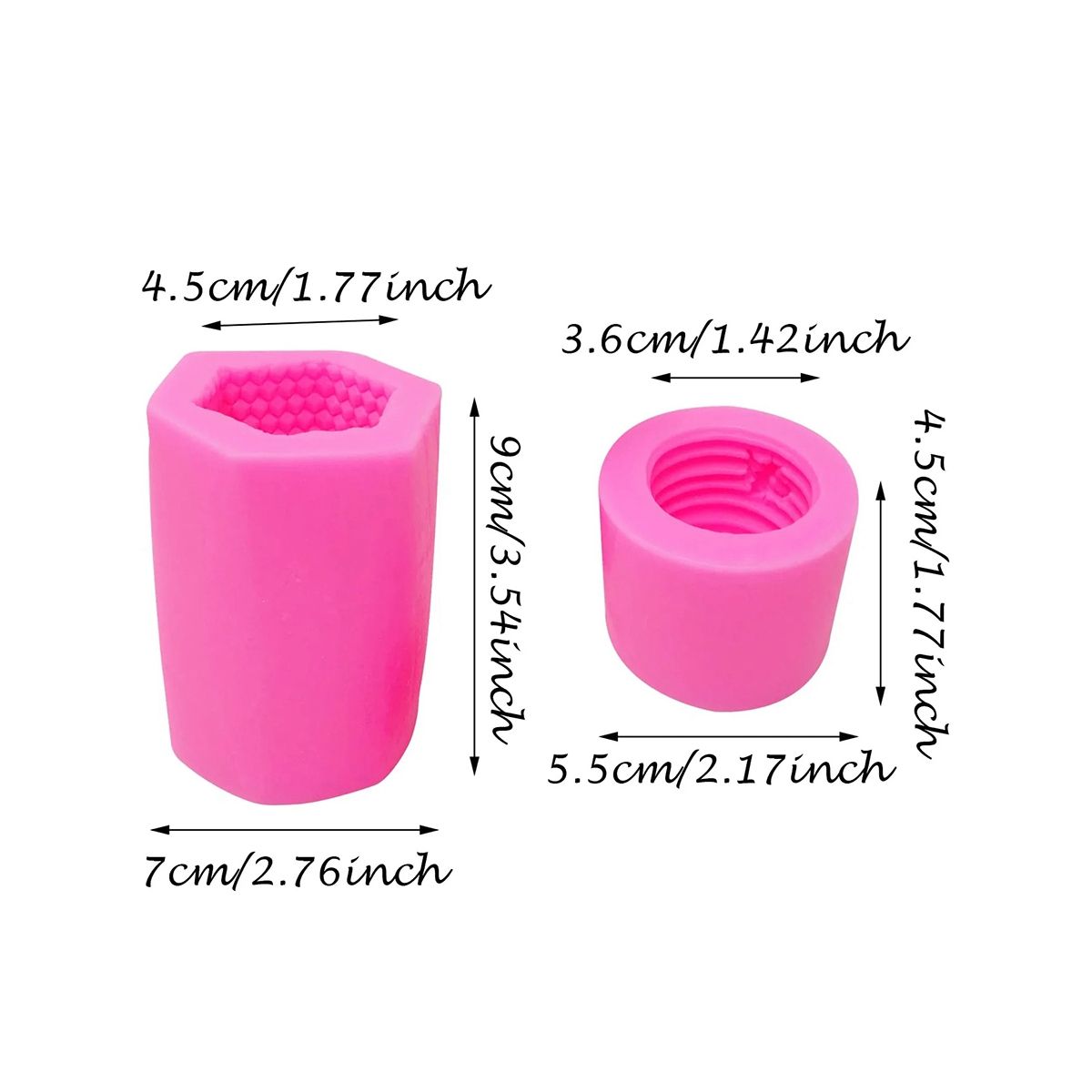 2PCS 3D Silicone Bee Candle Molds for Beeswax Candle Soap Hand Bars