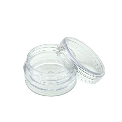 10pcs 2g/3g/5g/10g/15g/20g Empty Plastic Cosmetic Makeup Jar Pots Transparent Sample Bottles Eyeshadow Cream Lip Balm Container(#Clear Cap)
