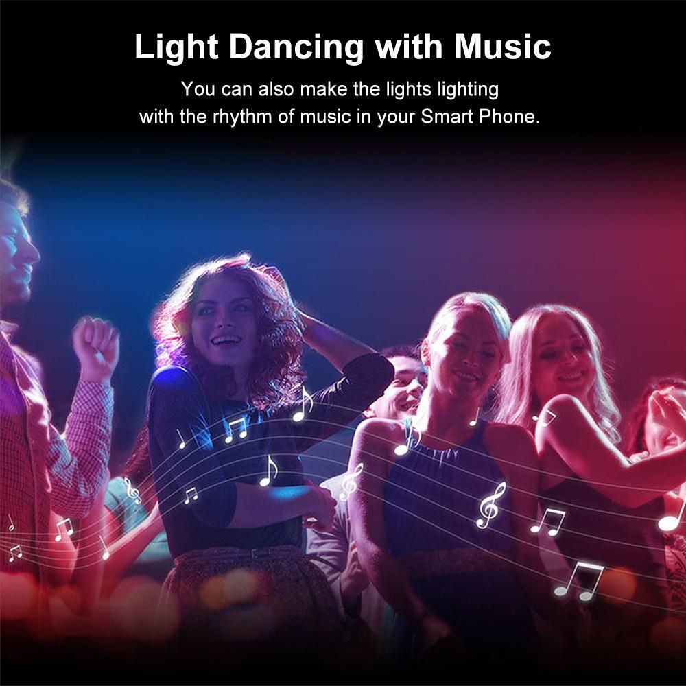 BT LED Strip Lights Kit 10m/32.8ft Length 5050 RGB IR BT music Controller Changing Color 12V Power Supply Smart Light Strip for Bar Home Decoration