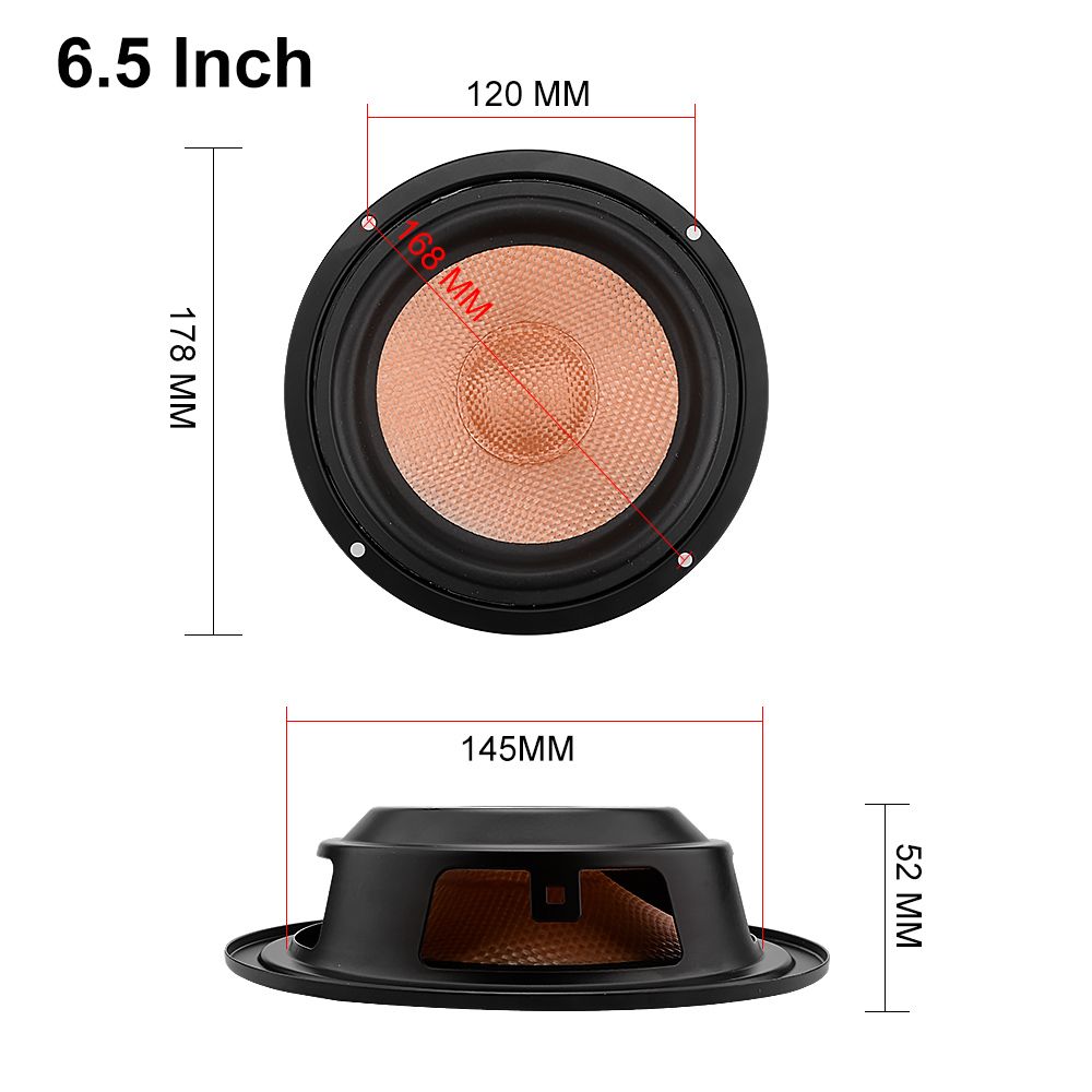 2Pcs 6.5Inch Speaker Driver Woofer Radiator Bass Passive