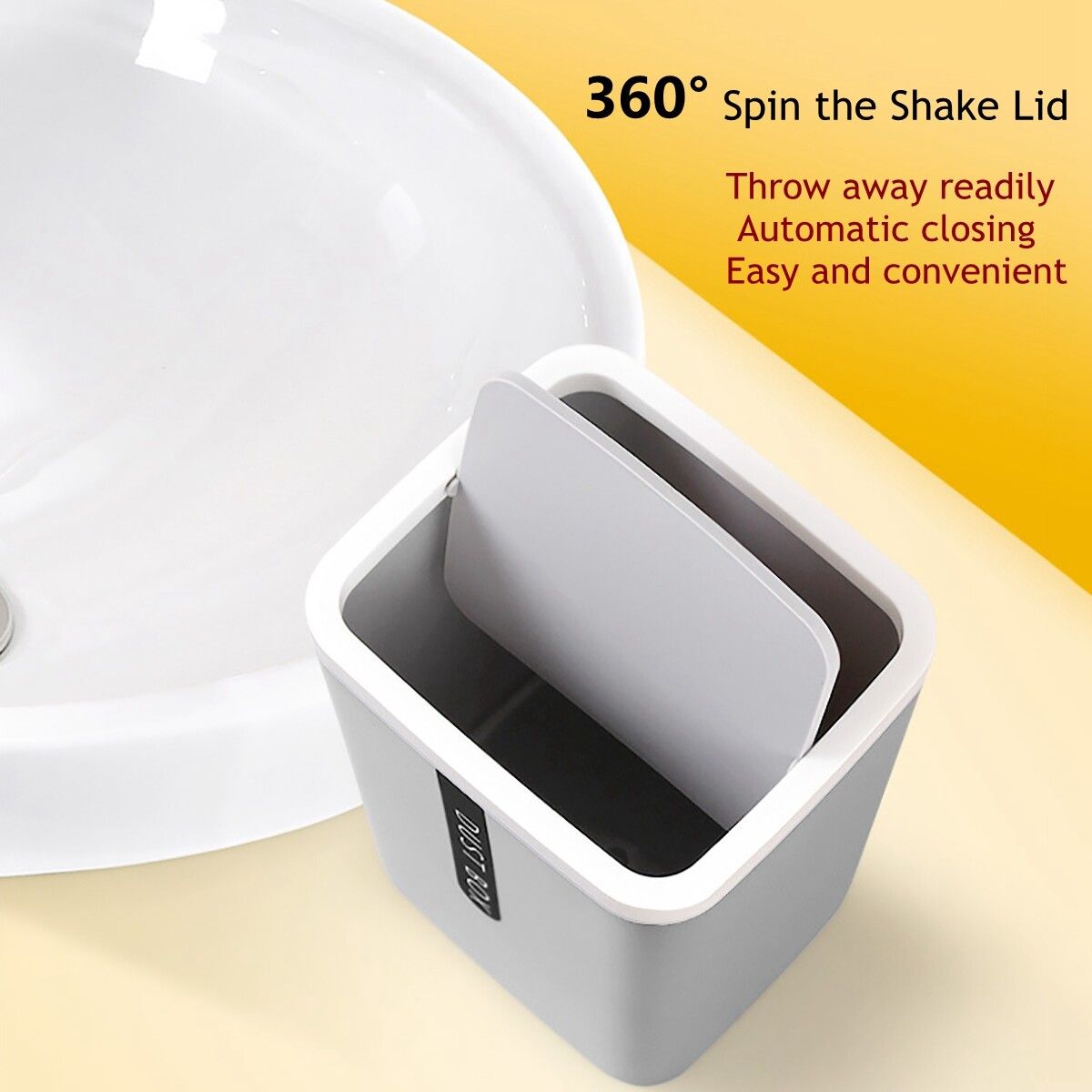 Desk Waste Bin Trash Can Desktop Garbage Basket Table Shake 100X Garbage Bag Box Khaki+100PCS Bag+Bag Box