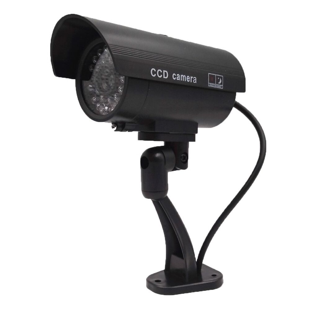 High-simulation Camera Waterproof Dummy CCTV CCD Bullet Camera With Flashing LED Light For Outdoor Or Indoor Looking Simulation Camera For Security Black