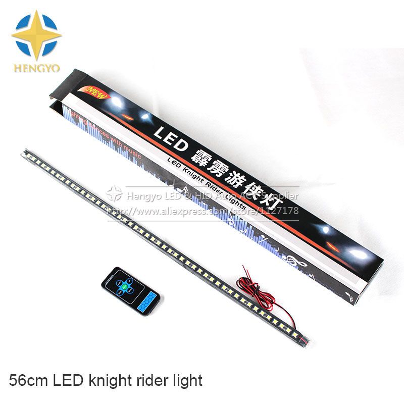 48-LED IP68 Waterproof 56CM Bar Light 5050  20modes Car LED Knight Rider Lights LED Strip Scanner Lighting