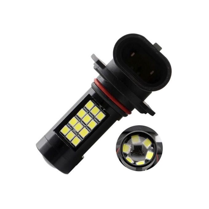 2Pcs 9006 12Volt LED 6000K White Projector Car Fog Lamp Bulbs Long