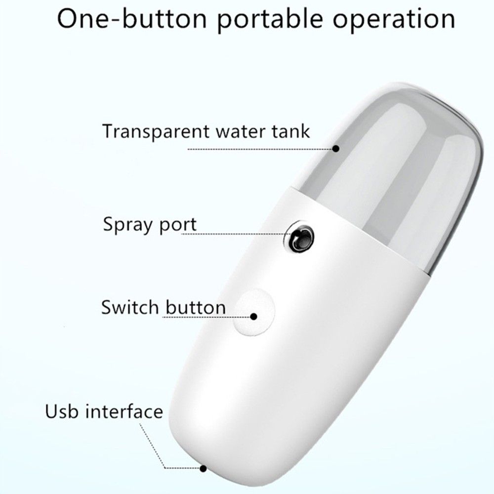 30ML Mini Nano Facial Sprayer USB Rechargeable Face Steamer