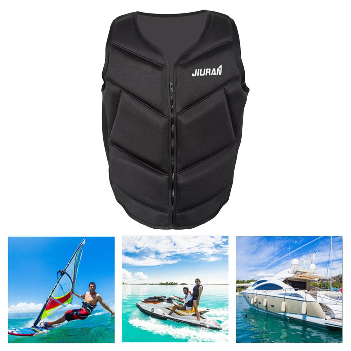 Unisex Adult  Water Sports Vest Boating Vest For Black XL