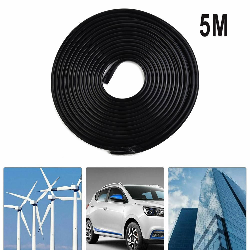 5M Car Door Edge Protector Strip Trim U-shape Rubber Guard Seal 11mmx5mm Hard Wearing And Washable Flexible