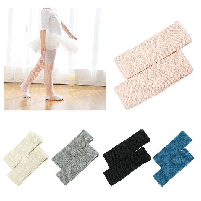 Women's Fashion Thigh Ribbed Knit Open Heel Leg Warmer For Black