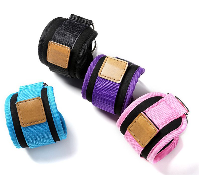 (Black)Resistance Bands With Ankle Straps Cuff With Cable For Attachment Booty  Thigh Leg Pulley Strap Lifting Fitness Exercise WAR