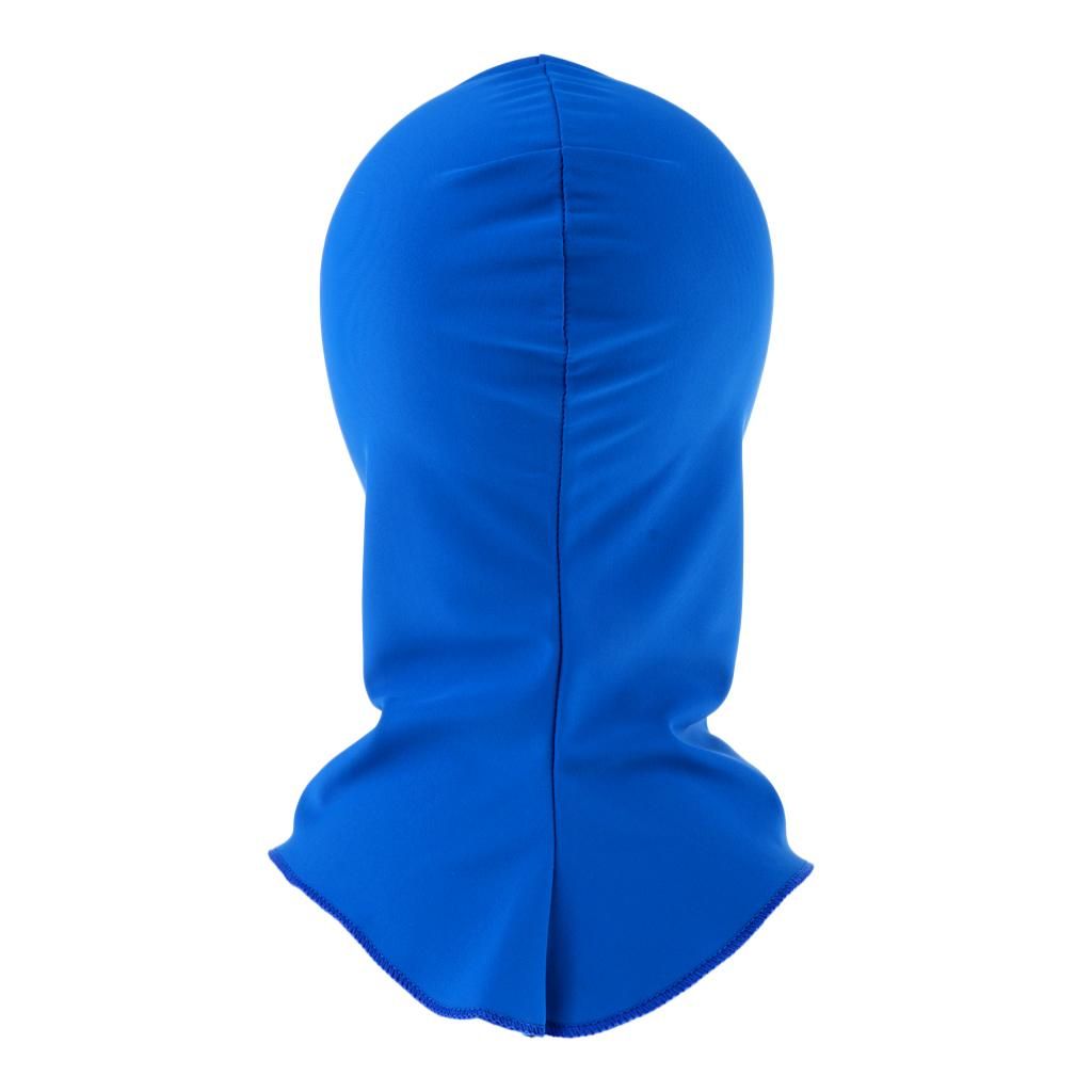 Unisex Diving Hoods Nylon Swimming Hats Face  Neck Blue