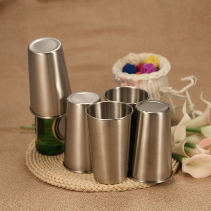 5 PCS Stainless Steel Pint Cups Tumbler Beer Mug Travel & Co