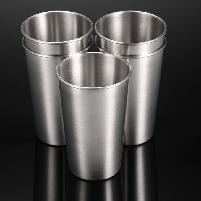5 PCS Stainless Steel Pint Cups Tumbler Beer Mug Travel & Co