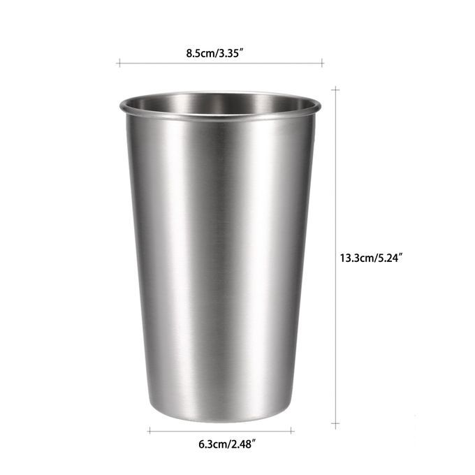 5 PCS Stainless Steel Pint Cups Tumbler Beer Mug Travel & Co