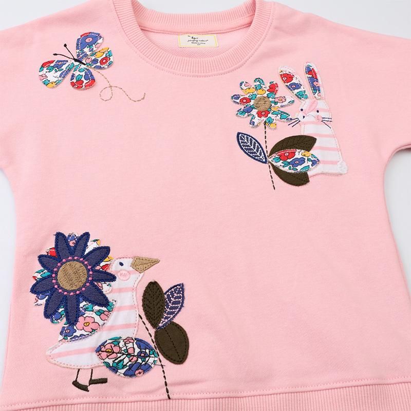 Girls Sweatshirt Cartoon Long Sleeve Sweatshirt Pink