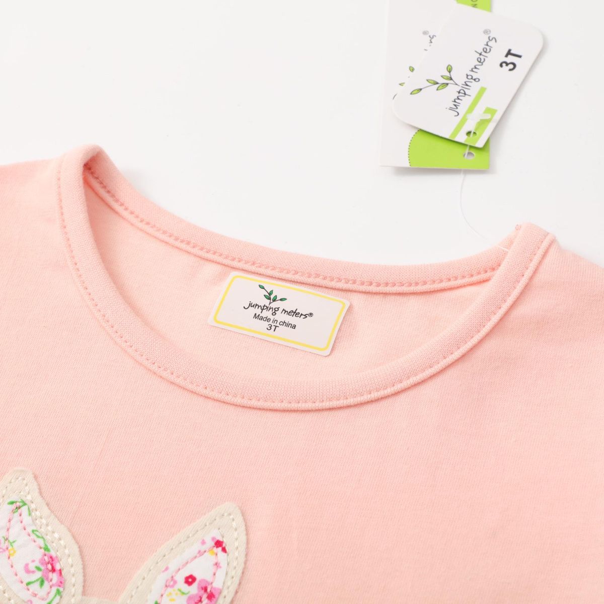 Girls Sweatshirt Long Sleeve Embroidered Graphic T-Shirt Pink