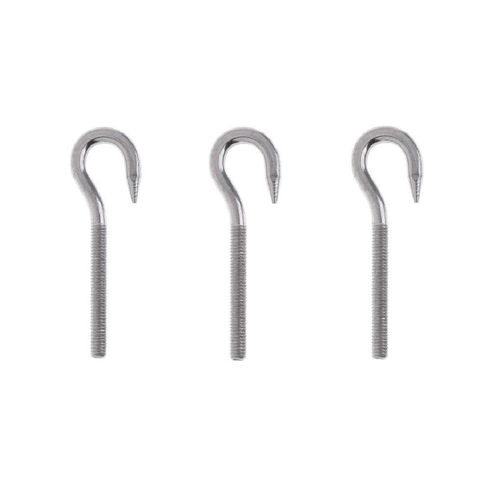 3 Pcs Marine 304 Stainless Screw Threaded Bolt