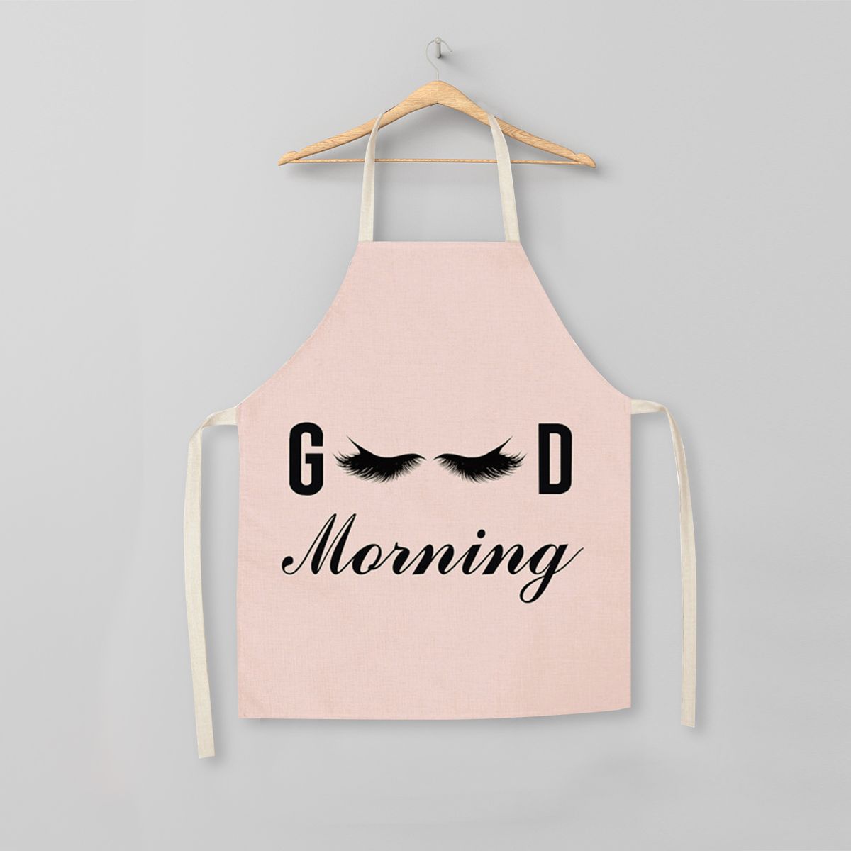 1Pcs Eyelash Pattern Cotton Linen Apron Adult Bibs Home