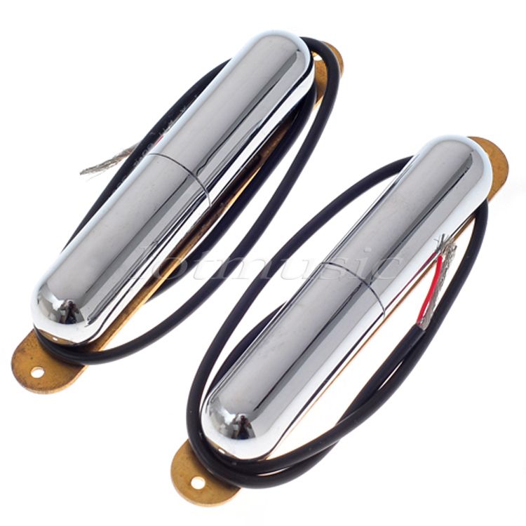 2Pcs High Guality Lipstick Single Coil Pickup Guitar Pickup Chrome