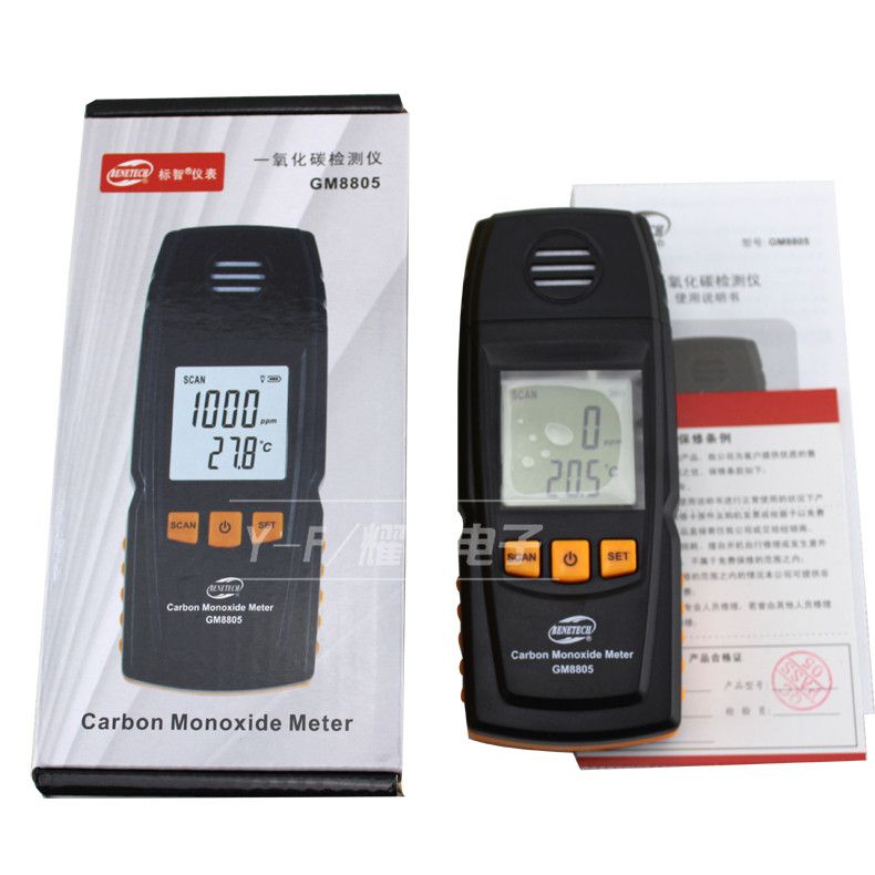 Gas Detector Gas Analyzer Carbon Monoxide Meter CO Detector CO Monitor Exhaust Analyzer Air Quality Monitor CO Meter 0-1000ppm