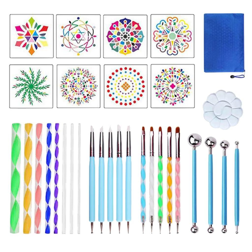 32Pcs Mandala Dotting Tools  For Art Rock Painting,