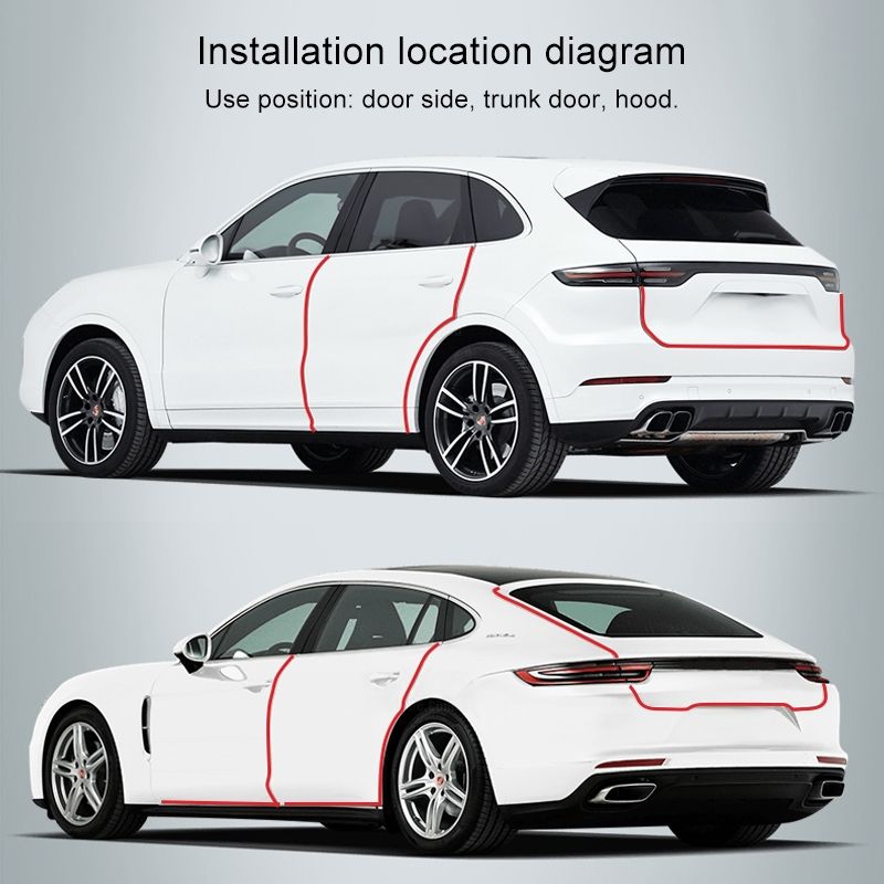 Universal Car Door Invisible Anti-collision Strip Protection Guards Trims Stickers Tape, Size: 2cm X 3m