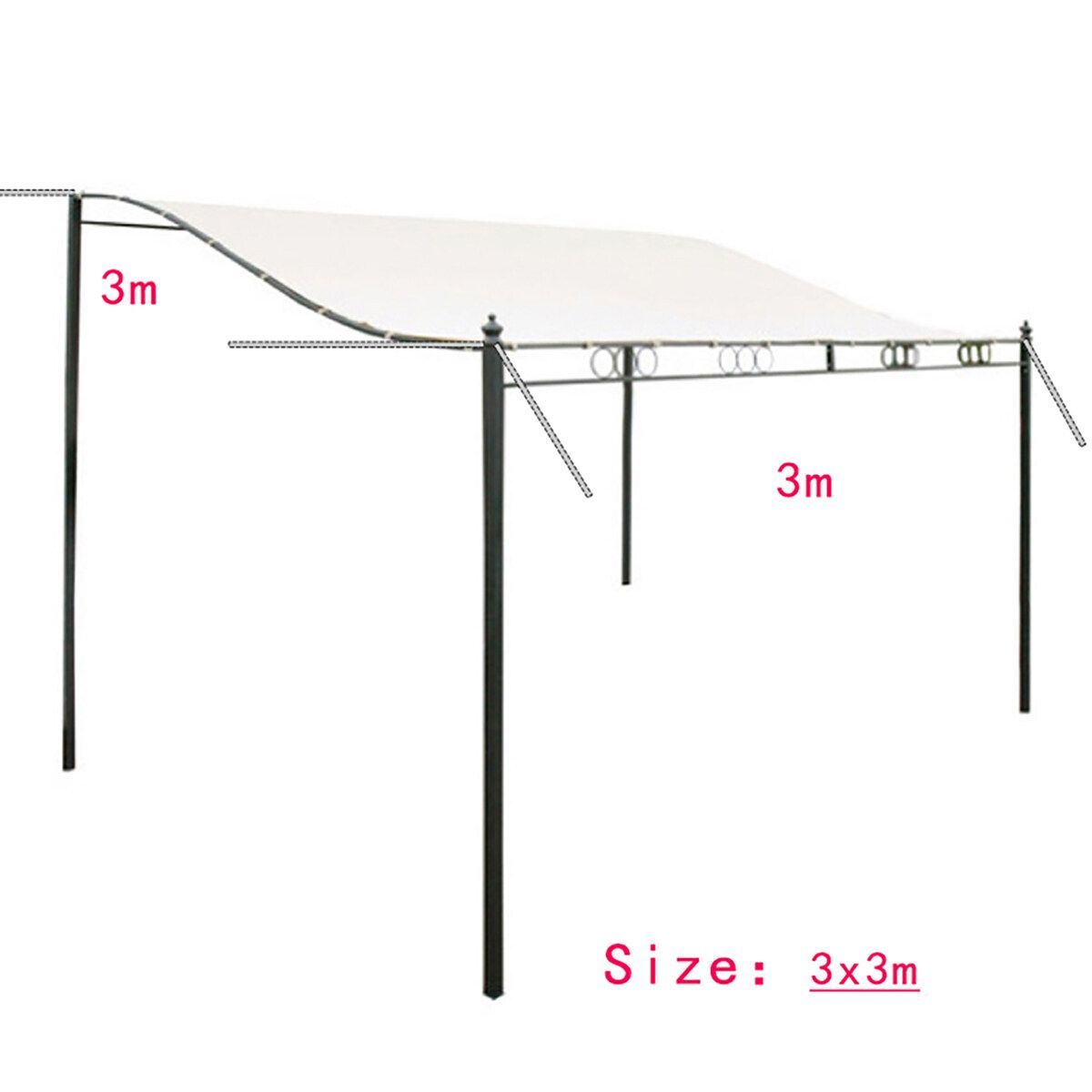 Sun Sail Shade Awnings Canopy Garden Sun Cover Waterproof Patio Sunscreen Large 3X3m