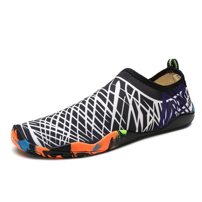 Big Size Water Shoes Beach Diving Yoga Shoes-Black Grey